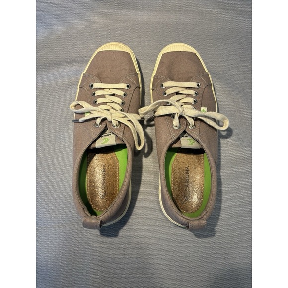 Cariuma Low Gray Canvas Sneaker Skateboard Men 8.5 Womens 10 Lace‎ Cork - Picture 5 of 7